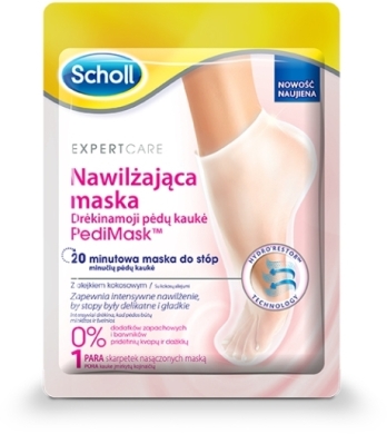 Scholl Expert Care Pedi Mask™ Maska nawilżająca do stóp z olejkiem kokosowym