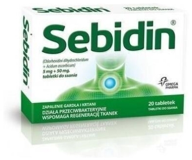 Sebidin tabletki do ssania 20 tabletek