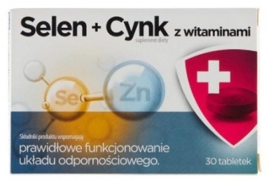 Selen + Cynk z witaminami 30 tabletek