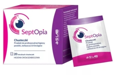 SeptOpia Chusteczki do higieny powiek 20 sztuk