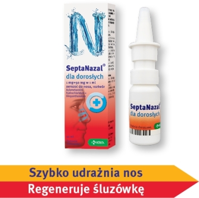 Septanazal dla dorosłych (1 mg+50 mg)/ml aerozol do nosa 10 ml