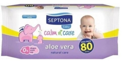 Septona Baby Aloe Vera Chusteczki Nawilżane Dla Dzieci 80szt