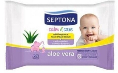Septona Baby Chusteczki Nawilżane Aloe Vera 20 szt
