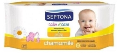 Septona Baby Chusteczki Nawilżane z Rumiankiem 64 szt
