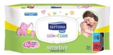 Septona Baby sensitive chusteczki nawilżane 54 sztuki