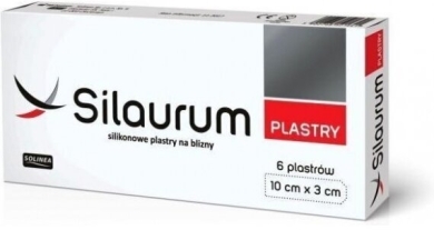 Silaurum silikonowe plastry 10 x 3 cm 6 sztuk