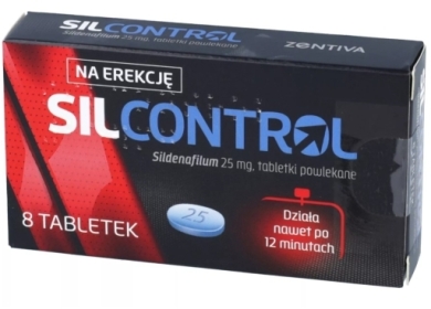 Silcontrol 25 mg 8 tabletek