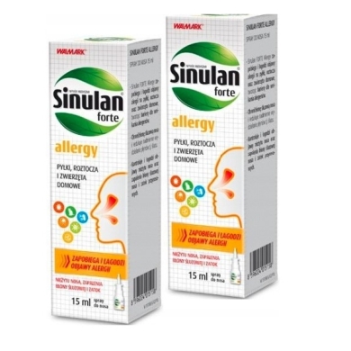 Sinulan Forte Allergy spray do nosa 15 ml Wielopak x2