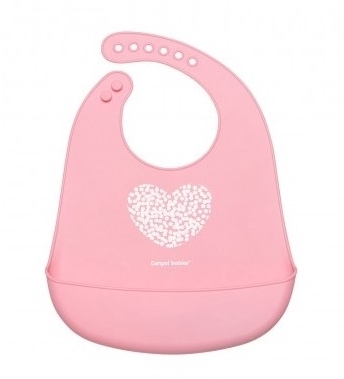 Śliniak CANPOL BABIES silikonowy Pastel pink 1 sztuka