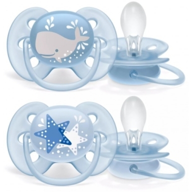 Smoczek AVENT Soft uspokajający 6 - 18 m Boy SCF223/03 2 sztuki