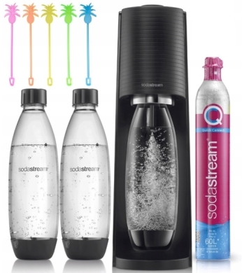 Soda Stream Terra saturator czarny + 2 butelki