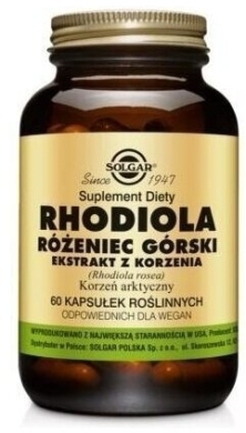 Solgar Rhodiola Różeniec Górski 60 kapsułek