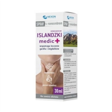 Spray do gardła z nanosrebrem Islandzki Medic + 30 ml