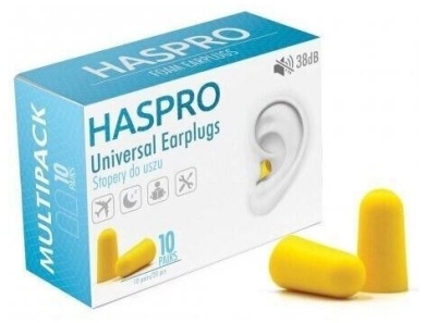 Stopery do uszu jednorazowe Haspro Multi10 Yellow 10 par