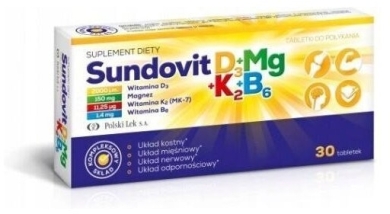 Sundovit D3+Mg+K2+B6 30 tabletek