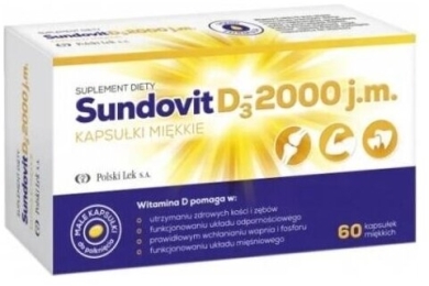 SundovitD3 2000 j.m.x 60 kapsułek