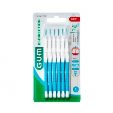 Sunstar GUM Bi-Direction Szczoteczka międzyzębowa dwukierunkowa 0,9 mm 6 szt