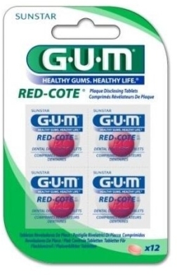 Sunstar GUM Red-Cote Tabletki wybarwiające płytkę nazębną 12szt