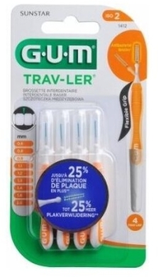 Sunstar GUM Trav-Ler Szczoteczki międzyzębowe 0,9 mm 4 szt