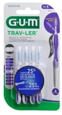 Sunstar GUM Trav-Ler Szczoteczki międzyzębowe 1,2 mm 4 szt