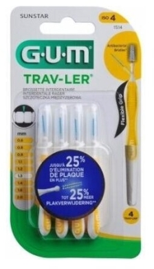 Sunstar GUM Trav-Ler Szczoteczki międzyzębowe 1,3 mm 4 szt