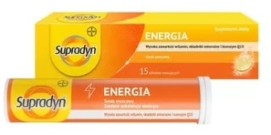 Supradyn Energia o smaku owocowym 15 tabletek musujących 