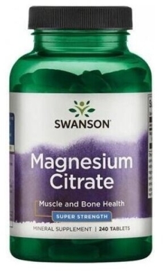Swanson Cytrynian Magnezu 240 kapsułek