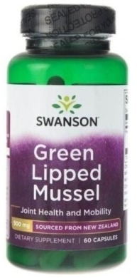 Swanson Nowozelandzka Zielona Małża 500 mg 60 kapsułek