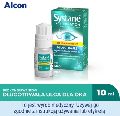 Systane Hydration krople do oczu bez konserwantów 10 ml