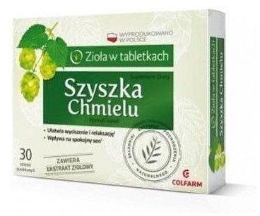 Szyszka chmielu 30 tabletek