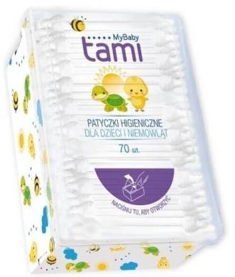 TAMI Baby Patyczki higieniczne dla dzieci 70 sztuk