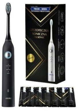 TECH-MED TM-SONIC szczoteczka soniczna czarna + 8 końcówek