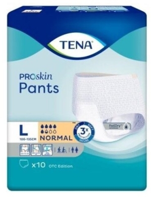 TENA Majtki chłonne Pants ProSkin Normal OTC Edition rozmiar L 10 sztuk