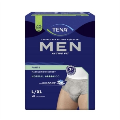 TENA Men Pants Normal Grey L/XL 8 sztuk