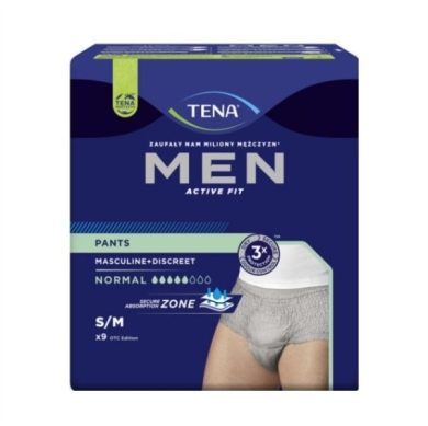 TENA Men Pants Normal Grey S/M 9 sztuk