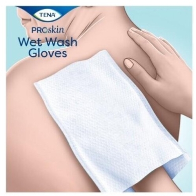 TENA WET WASH GLOVES Nawilżane Myjki 8 sztuk