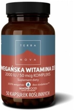TERRANOVA Wegańska witamina D3 2000 IU/50 mcg kompleks 50 kapsułek