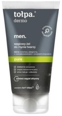 TOŁPA DERMO MEN PURE Węglowy żel do mycia twarzy 150ml