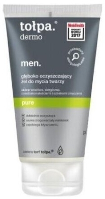 TOŁPA DERMO MEN PURE głęboko oczyszczający żel do mycia twarzy 150ml