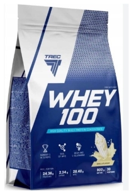 TREC WHEY 100 Odżywka białkowa VANILLA 900g