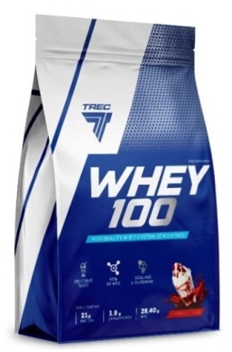 TREC WHEY 100 Odżywka białkowa smak truskawkowy 700g 