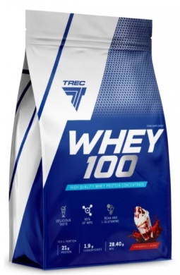 TREC WHEY Protein 100 Truskawka 900g