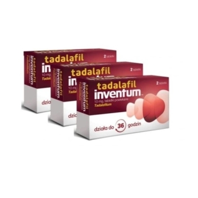 Tadalafil Inventum 10mg 2 tabletki Wielopak x3