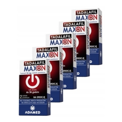 Tadalafil Maxon 0,01 g 2 tabletki Wielopak x5