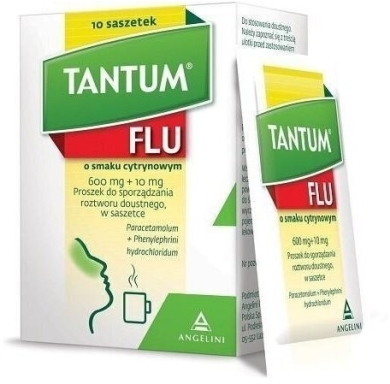 Tantum Flu cytrynowy 10 saszetek
