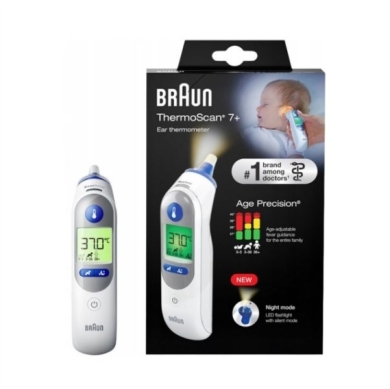 Termometr Braun ThermoScan 7+ z trybem nocnym