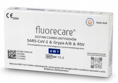 Test FLUORECARE Zestaw Combo antygenów SARS-CoV-2 & GRYPA A/B & RSV 1 sztuka