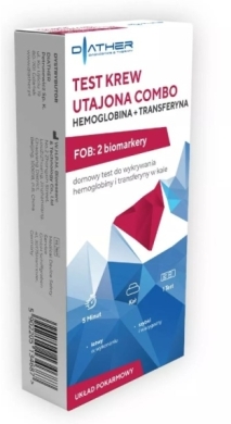 Test Krew Utajona Combo Hemoglobina+Transferyna 1 sztuka