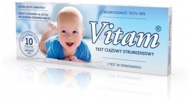 Test ciążowy VITAM Strumieniowy 1 sztuka