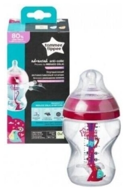 Tommee Tippee Butelka Antykolkowa Advanced Dekorowana GIRL 260 ml